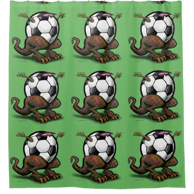 Soccer Beast Shower Curtain (Front)