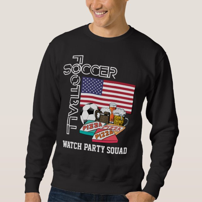 SOCCER BEER Pizza USA Sweatshirt (Front)