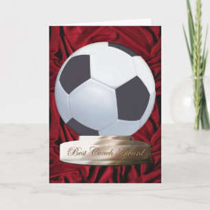 Soccer Best Coach Award Card