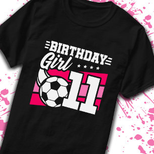 Soccer Birthday 11 Year Old Girl 11th Birthday T-Shirt