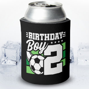 Soccer Birthday - 2 Year Old Boy - 2nd Birthday Can Cooler