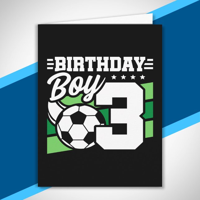 Soccer Birthday - 3 Year Old Boy - 3rd Birthday Card (Creator Uploaded)