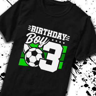 Soccer Birthday - 3 Year Old Boy - 3rd Birthday T-Shirt
