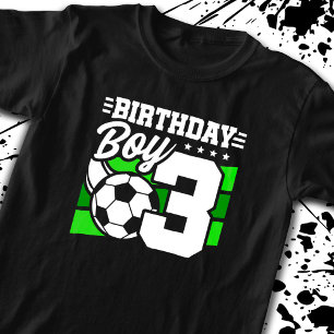 Soccer Birthday - 3 Year Old Boy - 3rd Birthday T-Shirt