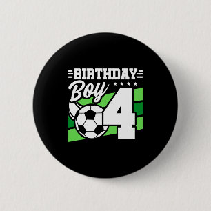 Soccer Birthday 4 Year Old Boy 4th Birthday T Shir 6 Cm Round Badge