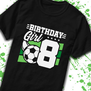 Soccer Birthday 8 Year Old Girl 8th Birthday T-Shirt