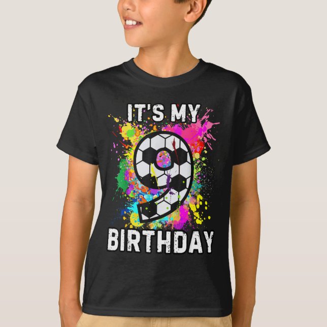 Soccer Birthday 9  T-Shirt (Front)