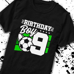Soccer Birthday - 9 Year Old Boy - 9th Birthday T-Shirt