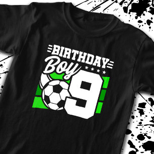 Soccer Birthday - 9 Year Old Boy - 9th Birthday T-Shirt
