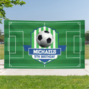 Soccer Birthday banner backdrop 