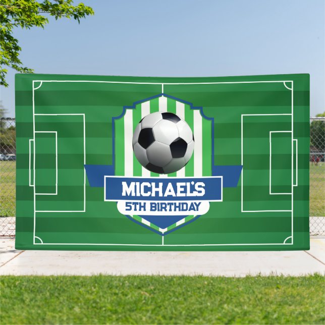 Soccer Birthday banner backdrop  (Outside)