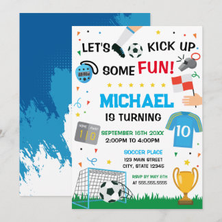 Soccer Birthday boy Invitation