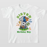 Soccer Birthday Boy Sister First Birthday Shirt<br><div class="desc">Celebrate birthday with this special t-shirt,  personalised design</div>