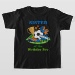 Soccer Birthday Boy Sports Birthday Shirt Sister<br><div class="desc">Celebrate birthday with this special t-shirt,  personalised design</div>