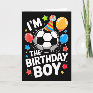 Soccer Birthday Boy Sports Theme Bday Party Costum Card