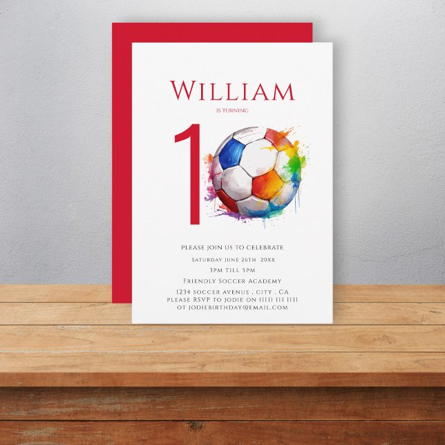 Soccer birthday boys  invitation (Creator Uploaded)