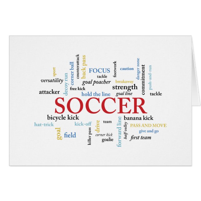 Soccer Birthday in Words (Front Horizontal)