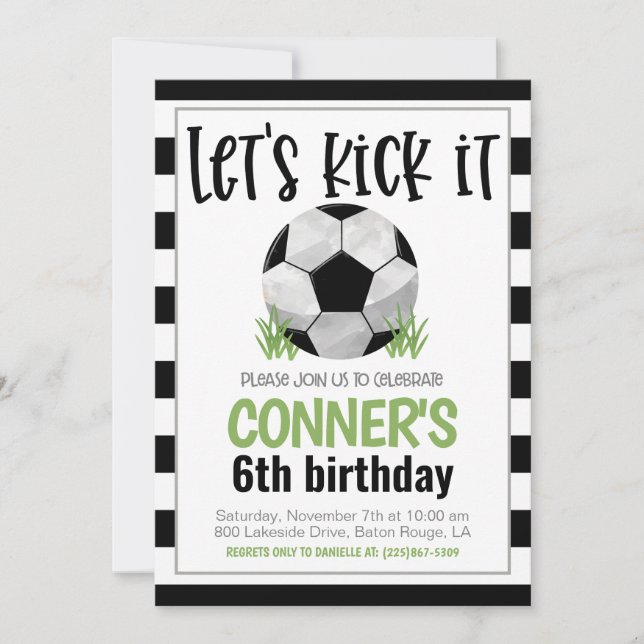 Soccer Birthday Invitation (Front)