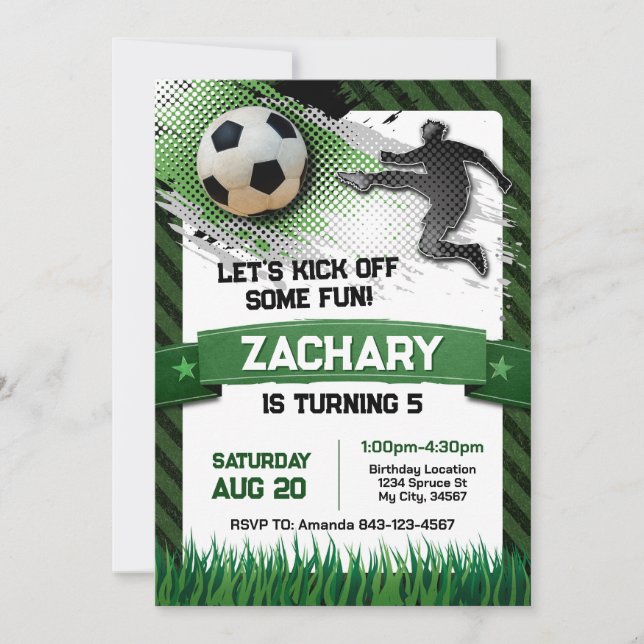 Soccer Birthday Invitation (Front)