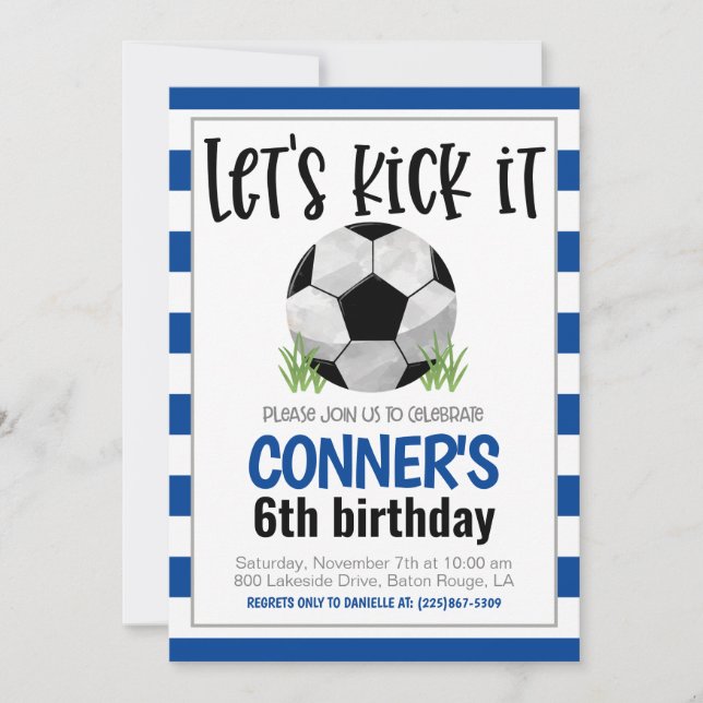 Soccer Birthday Invitation (Front)