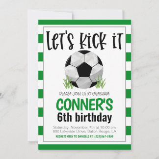 Soccer Birthday Invitation