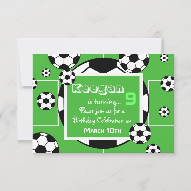 Soccer Birthday Invitation (Front)