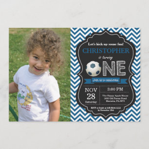 Soccer Birthday Invitation 1st Birthday Party