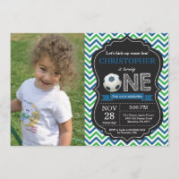 Soccer Birthday Invitation 1st Birthday Party