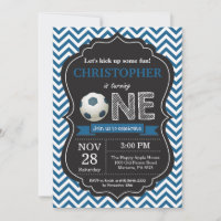 Soccer Birthday Invitation 1st Birthday Party