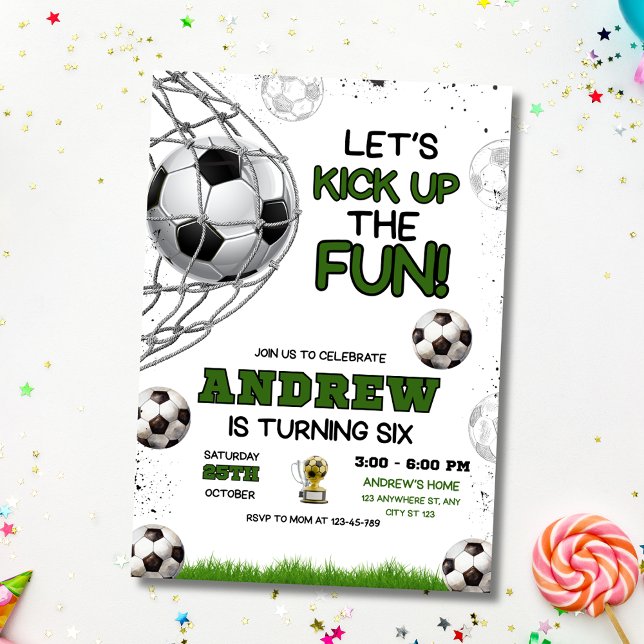 Soccer Birthday Invitation, Boys Sports Birthday Invitation (Creator Uploaded)