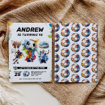 Soccer Birthday Invitation - Football - Kids Party<br><div class="desc">Let's Kick Up the Fun! Plan a fun birthday party with this soccer themed invitation. This design features illustrations of soccer balls,  cleats,  trophies,  players,  fans,  stadium,  soccer goals and more. Choose instant download option for quick turnaround times.</div>
