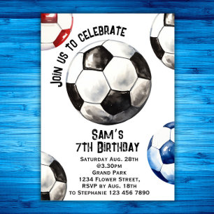 Soccer Birthday Invitation - Soccer Party