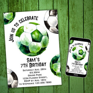 Soccer Birthday Invitation - Soccer Party