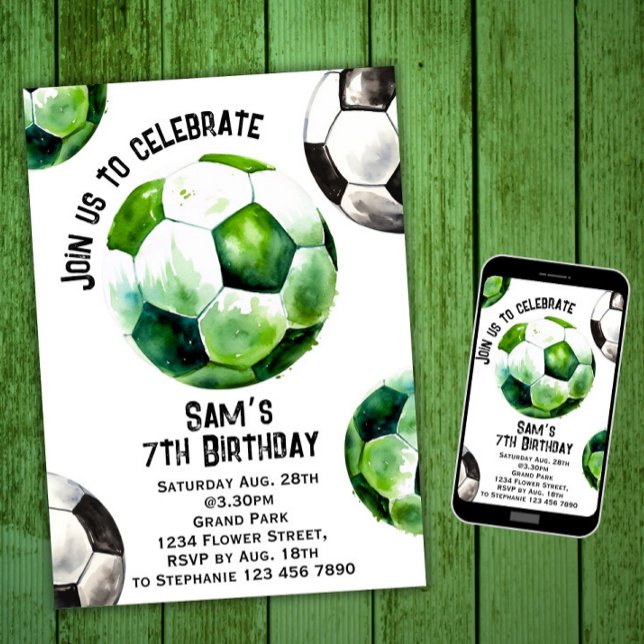 Soccer Birthday Invitation - Soccer Party (Creator Uploaded)