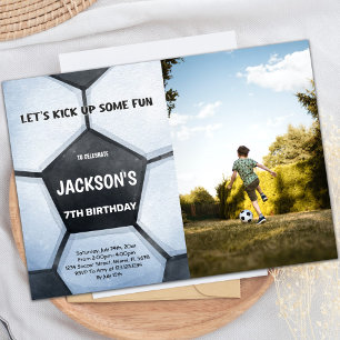 Soccer Birthday Invitation with Photo