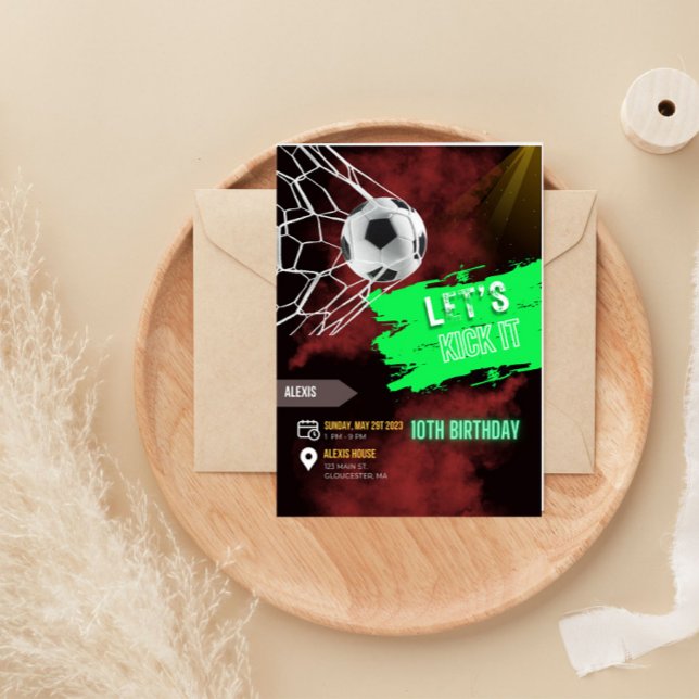 Soccer Birthday Invitations,Football Invitation  (Creator Uploaded)