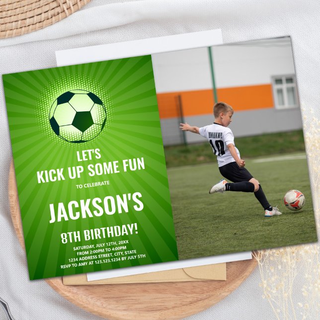 Soccer Birthday Invitations with photo (Soccer Birthday Invitations with photo)
