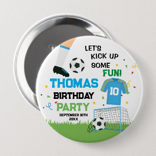 Soccer Birthday party  10 Cm Round Badge
