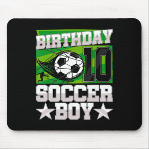 Soccer Birthday Party - 10th Birthday Boy 10 Years Mouse Pad