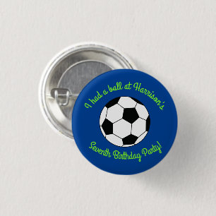Soccer Birthday Party 3 Cm Round Badge