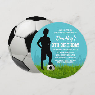 Soccer Birthday Party All-Stars Football Invitation