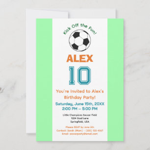 Soccer Birthday Party Invitation