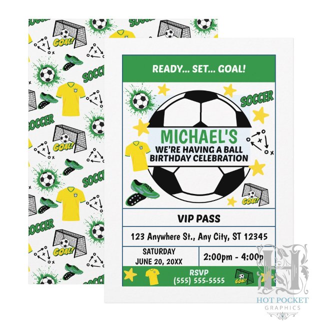 Soccer Birthday Party Invitation (Creator Uploaded)
