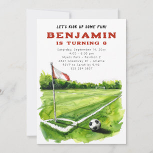 Soccer Birthday Party Invitation - Futbol Birthday