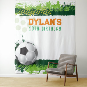 Soccer Birthday Party Photo-Op Kids Backdrop Tapestry