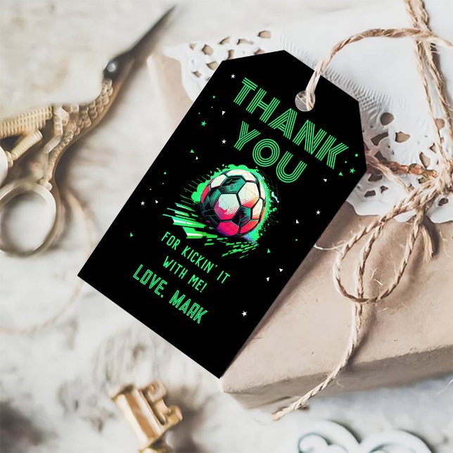 Soccer Birthday Thank You Gift Tags (Creator Uploaded)