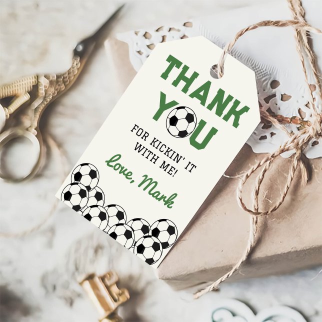 Soccer Birthday Thank You Gift Tags (Creator Uploaded)