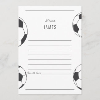 Soccer Birthday Time Capsule Letters Card