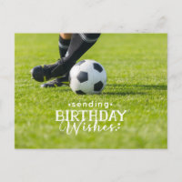 Soccer Birthday with ball and Happy Birthday