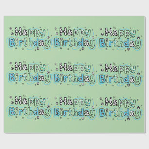 Soccer Birthday Wrapping Paper Boy